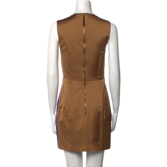 D&G (Dolce & Gabbana) satin sheath dress size 42 , purple and gold - Picture 3 of 6